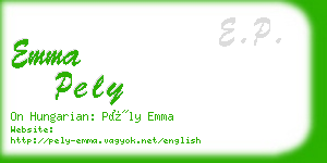 emma pely business card